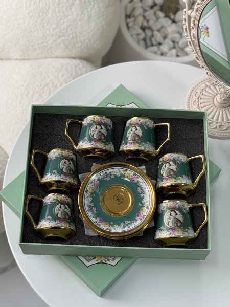 طقم فناجين قهوه مزاج بورسلان6+6 <br> <span class='text-color-warm'>نفذت الكمية (Sold Out)</span>